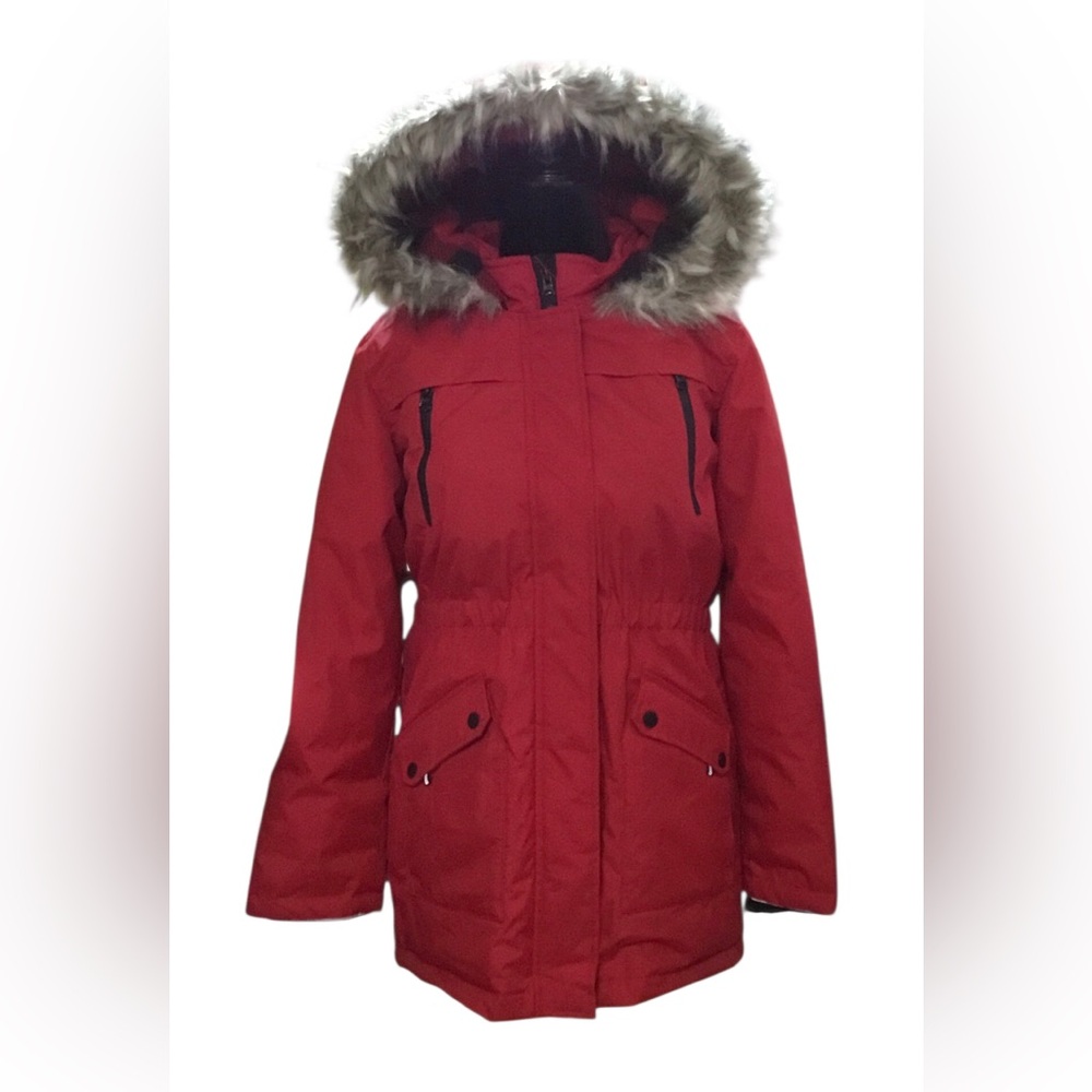 Girls Canadiana Winter Coat Parka Faux Fur Hood